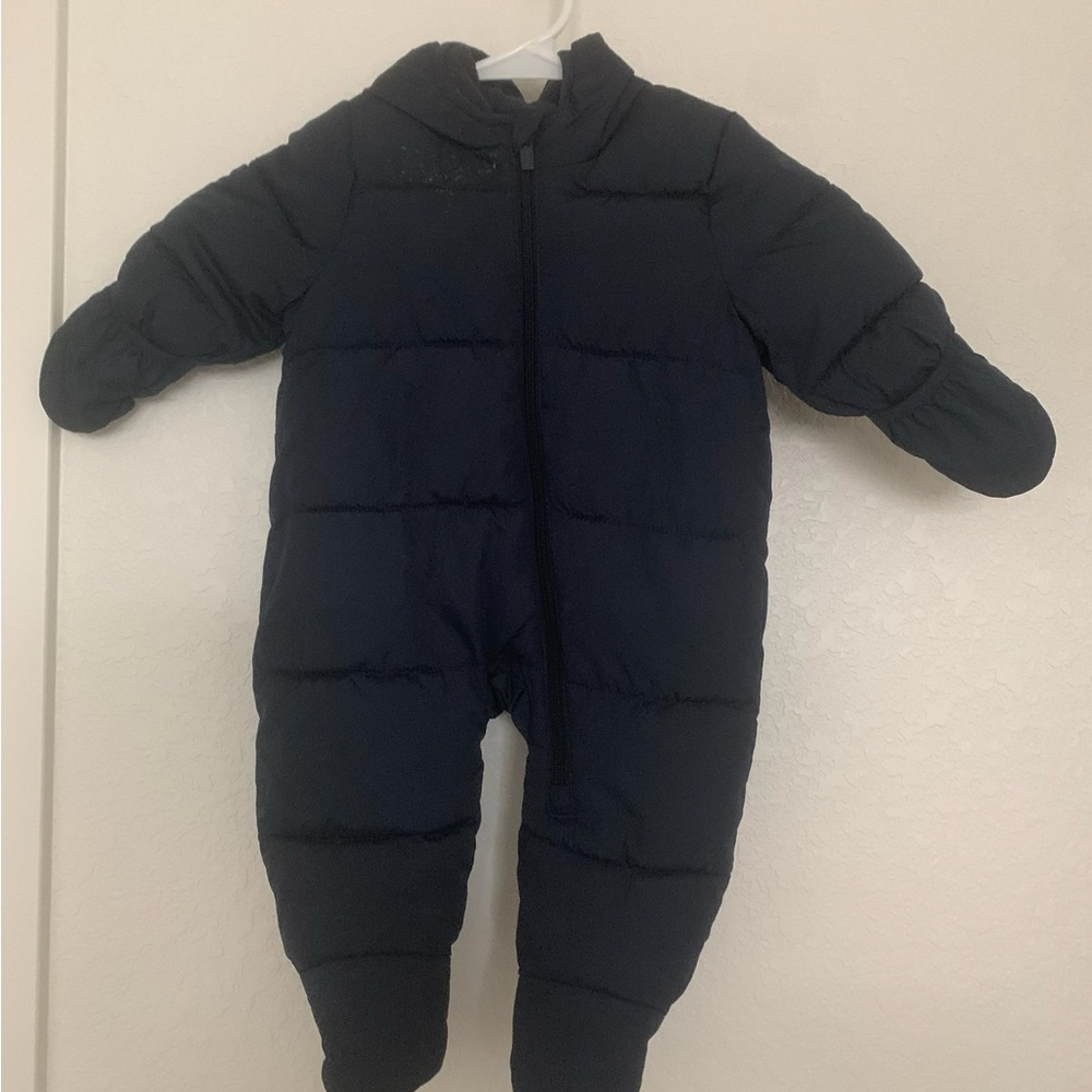 3-6 Month Navy Blue One Piece Snowsuit